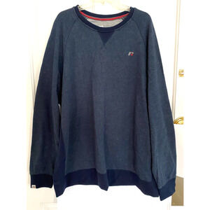 RUSSELL Premium navy long sleeve fleece sweat shirt men's size 3XL